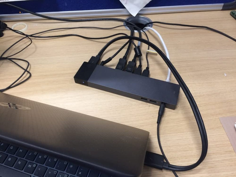 USB-C Docking Station Cable for HP Elitebook 840 G3, X260 1030 G2, Elite X2 1012 G1, Single Custom end (AC + USB Type-C to USB Type-C), Black 843011-001