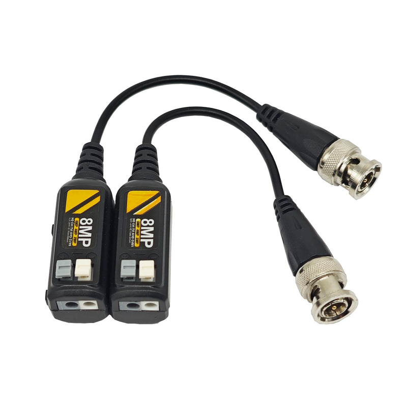 10 Pairs 8MP/4K HD BNC Video Balun Transceiver for AHD/TVI/CVI/CVBS Cameras Transmit 720P/960P/1080P/3MP/5MP/8MP via UTP RJ45 Cable for CCTV Security Systems
