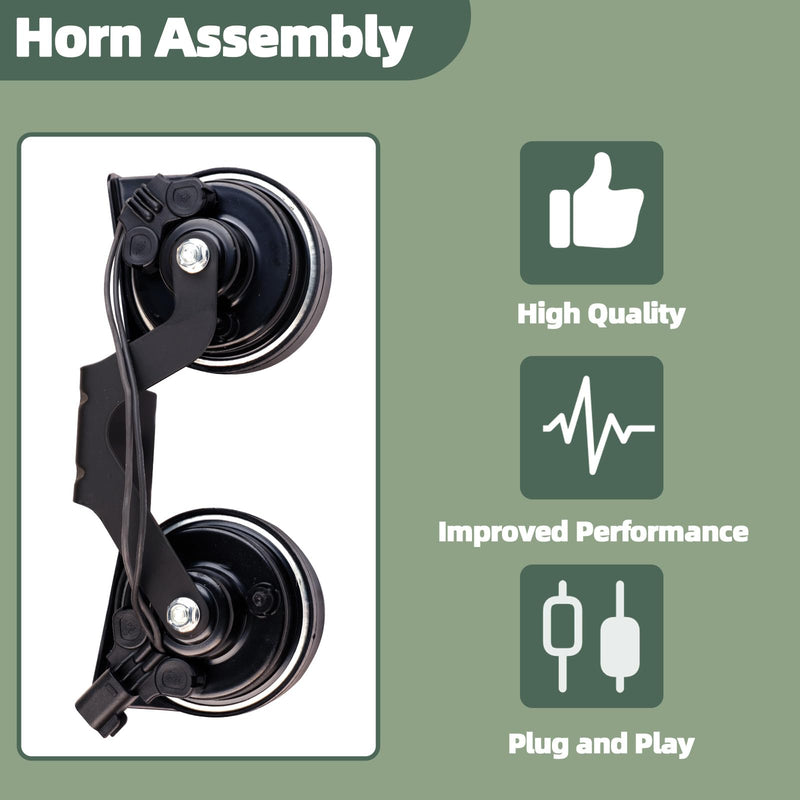 Horn Assembly With Bracket Compatible with Ford Explorer 2016 2017 2018 2019 Replace GB5Z-13832-A