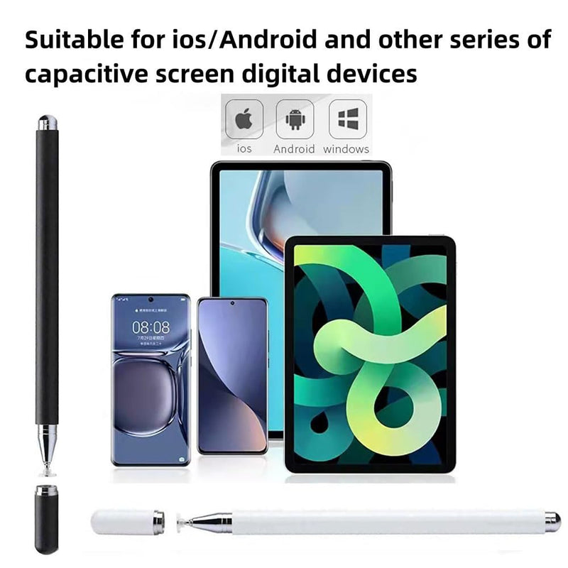 Stylus Pen for Samsung Galaxy Tab A7/A8/A8plus/A9/A9Plus，High Sensitive S Pen Compatible with iOS/Android and Other Series of Capacitive Screen Digital Devices Universal (White+Black)