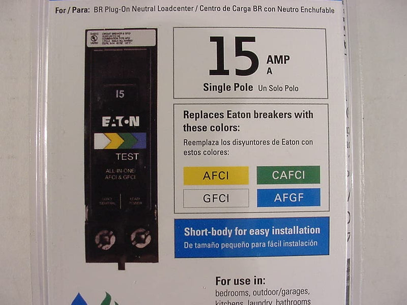 Eaton BRP115A1CS 15 Amp Single Pole All in One Breaker Cutler-Hammer