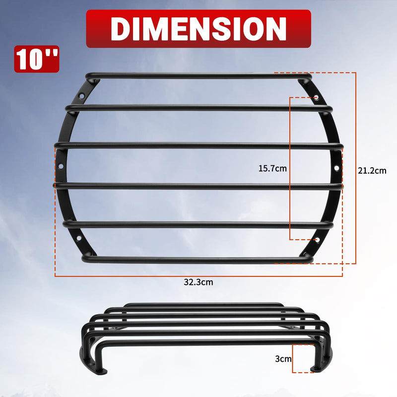 Metal Car Bar Grille Audio 10 Inches Speaker Subwoofer Grill Grille Cover 6 Bars- Pack of 1 10''-6