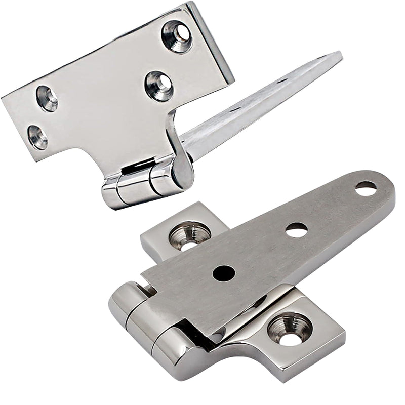 316 Stainless Steel T Hinges Marine Grade 4'' x 2" Heavy Duty Boat Hatch Hinge (100 mm X 54 mm) 4 Pack Casting Cabinet Hardware Door Hinge with Screws 4'' x 2" 4 Pack