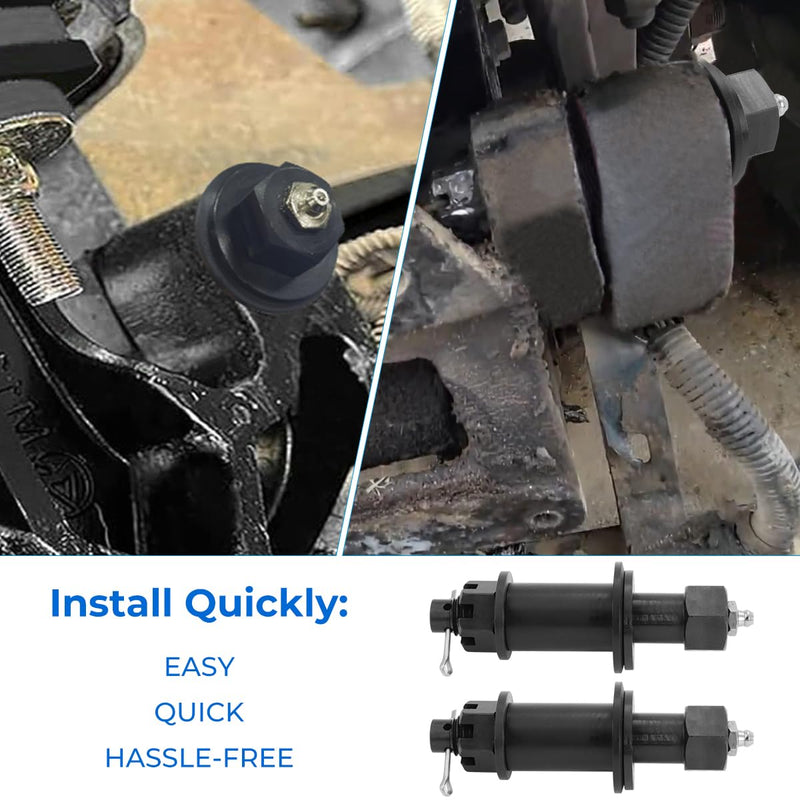 for Peterbilt 379 Accessories Engine Hood Hinge Pivot Bolt Kit Bushing Kit Upgrade Greaseable Hood Hinge Bolt Kit Fits for Peterbilt 357 378 379 388 389 Parts Replace for 23-15273 13-04726 13-04727