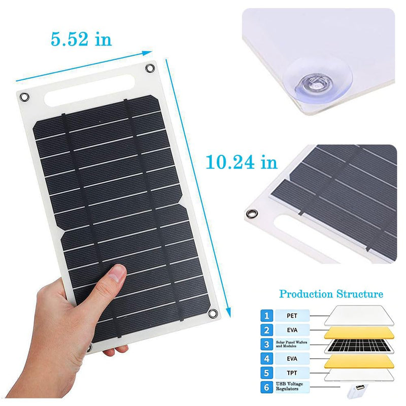 1Pcs USB Charger, Portable Kit for Camera, Cell Phone Charging, Camping, Hiking, Outdoor Travel 5V 6W, White