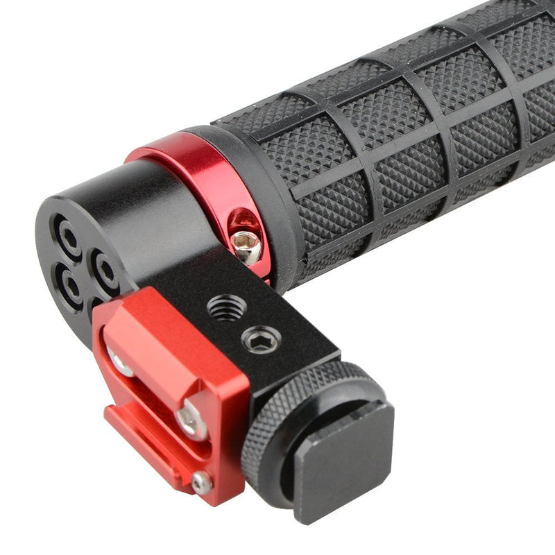 CAMVATE Top Handle Grip Mounts to Camera's Hot Shoe for Cinema Camera(Rubber Grip,Red)