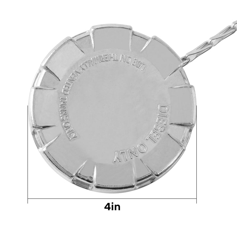 Fuel Tank cap Gas Cap - Non-Locking, Solid, 3 In 1/2 in for Kenworth Trucks