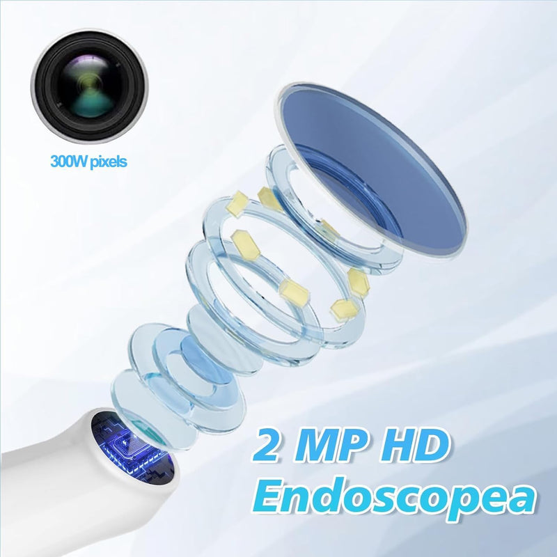 Endoscope for Oral, 1920P HD Camera with 8 Adjustable LED Lights Oral Video Camera Home Teeth Inspection Compatible with Android and iOS, iPhone (Purple) Purple
