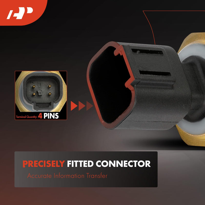 A-Premium Manifold Oil Temperature Pressure Sensor [4 Pins] Compatible with Volvo, Freightliner, International Harvester, Kenworth, Peterbilt, Sterling Truck & Western Star Models - VNL, 5500i, Argosy