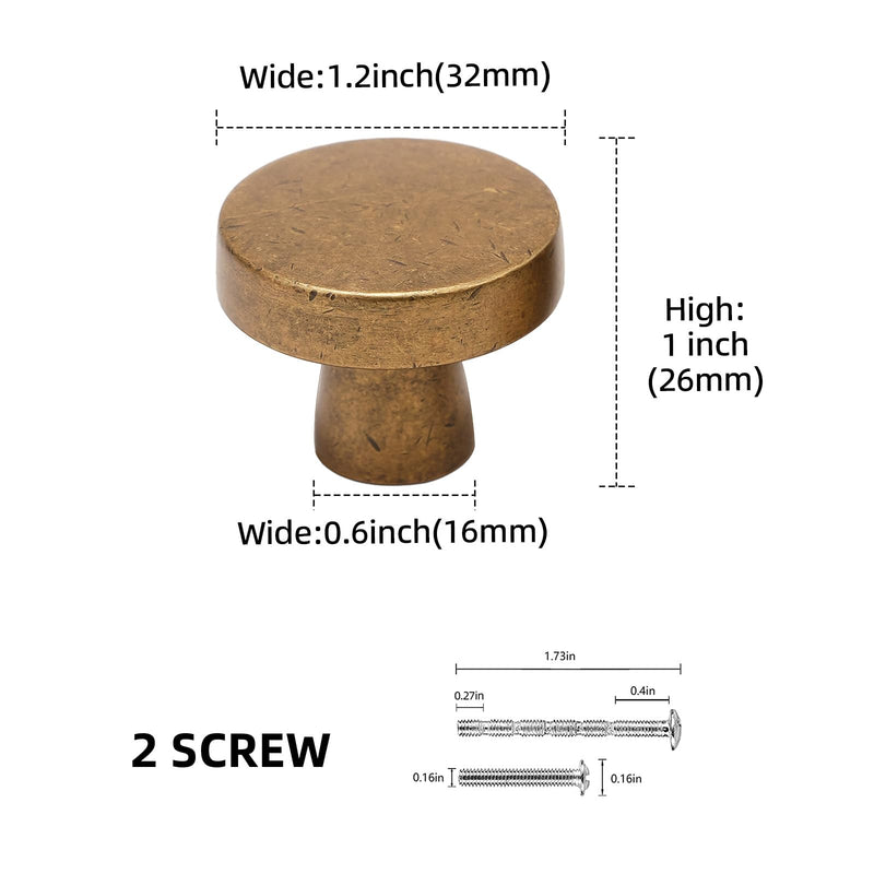 10 Pack Kitchen Cabinet Knobs Antique Brass Cabinet Knobs Vintage Drawer Knobs Kitchen Hardware 10