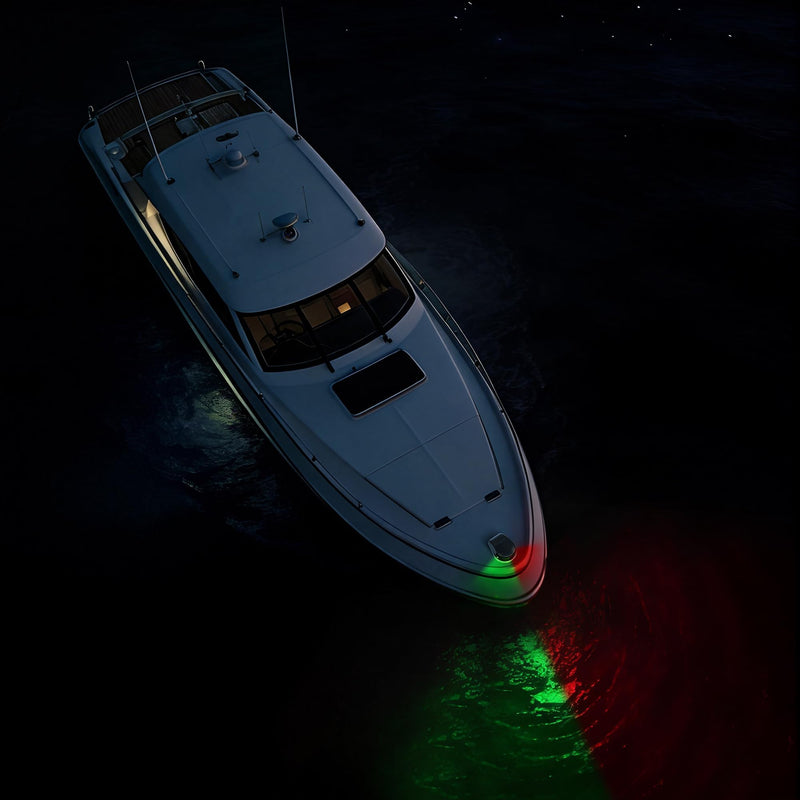 Obcursco Boat Navigation Lights, Red and Green Marine LED Bow Lights, IP67 Waterproof, Rust-Resistant, Ideal for Pontoon, Skiff, Small Boats, and Yacht(Black) Black