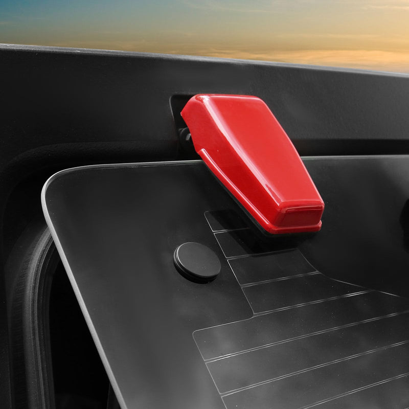 Rear Tail Window Hinge Decorative Cover Trim Compatible with 2007-2018 Jeep Wrangler JK JKU Exterior Accessories (Red) Red
