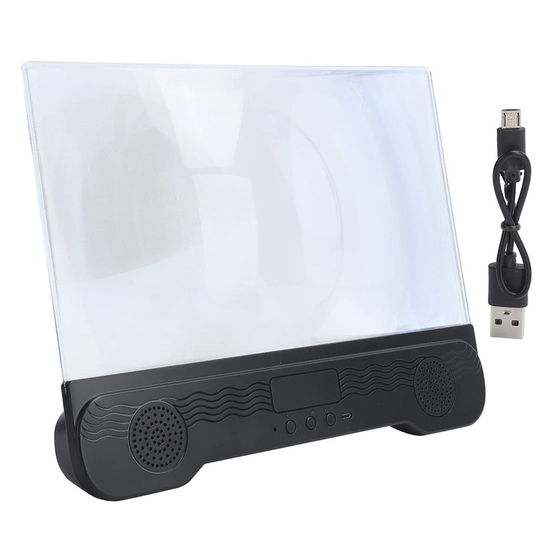14 Screen Magnifier for Smartphone with Bluetooth Speaker, 3D HD Mobile Phone Magnifying Projector Screen Enlarger, Video Amplifier Stand Bracket for Movies, Videos and Gaming