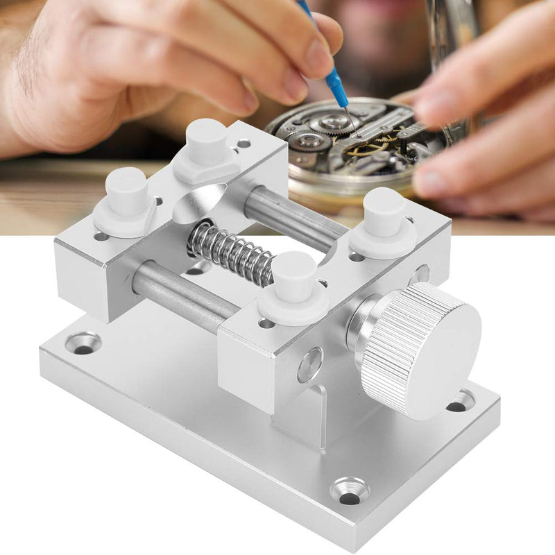 Joyzan Watch Case Holder, Metal Clamp Table Bench Vise Adjustable Opener Back Case Drill Press Closer Remover Strap Base Movement Repair Clip Watchmaker Wristwatch Tool Jewelry Parallel DIY Carving