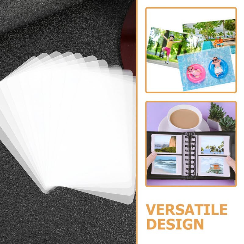 100pcs 3-inch 0.2mm Thermal Laminating Pouches Waterproof Photo Sealing Sheets Plastic Laminating Film for Office Document Protection