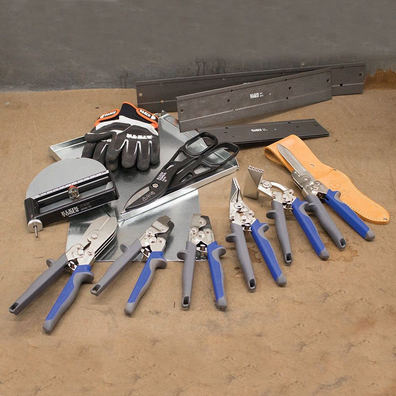 Klein Tools 86524 Hand Seamer, Offset Metal Seamer has 3-Inch Jaw, Bends 22 Gauge Steel and 24 Gauge Stainless Offset Hand Seamer