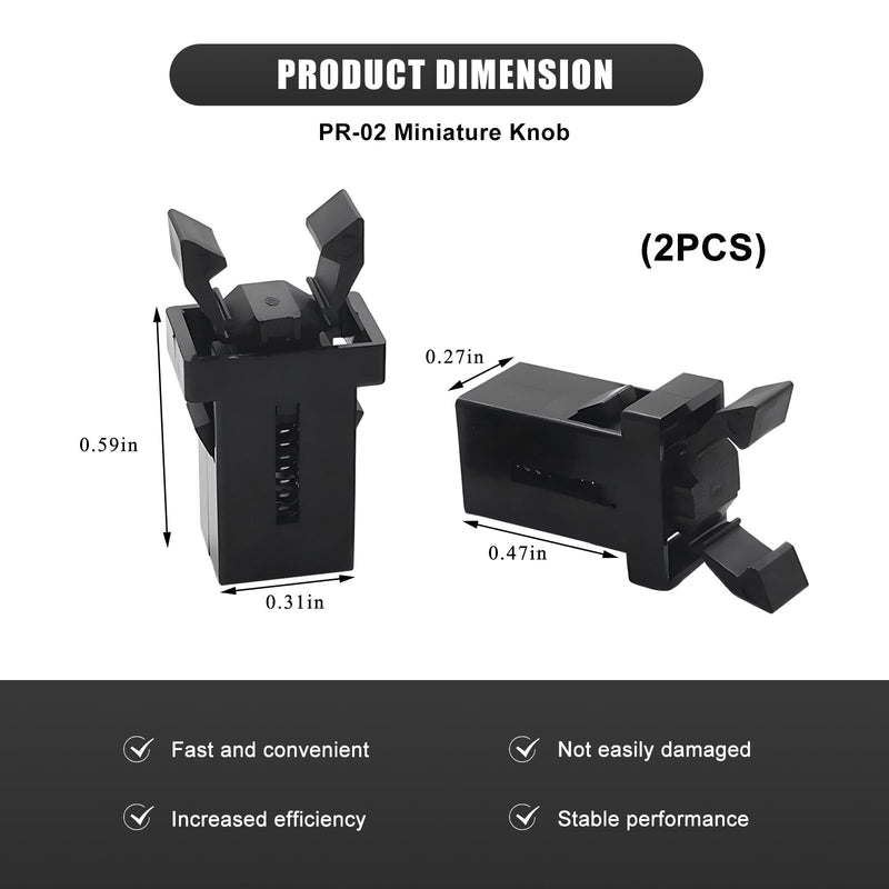 2 PCS Car Sunglasses Holder Catch Latch, Self-Locking Trash Can Top Lid Push-Type Switch Lock, Plastic Latch Lock Replacement for Storage Box Lid Overhead Console Roof