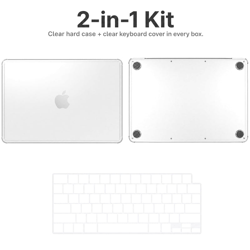 B BELK Clear Case for MacBook Neo 13 inch A3404 Raised-Edge Slim Hard Shell | Crystal Clear/color-matched hard shell guards against scratches & scuffs; slim snap-on fit, fits MacBook Neo 13" A3404 only