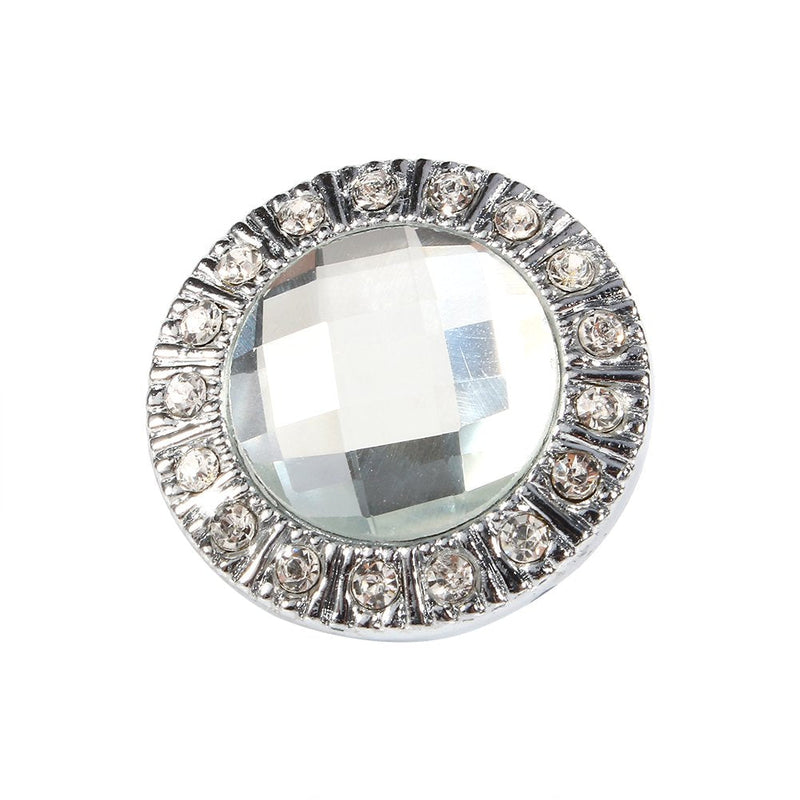 Yosoo 10pcs 30mm Clear Crystal Door Knobs Wardrobe Doorknob Cabinet Knob Drawer Pull Handle (Silver)