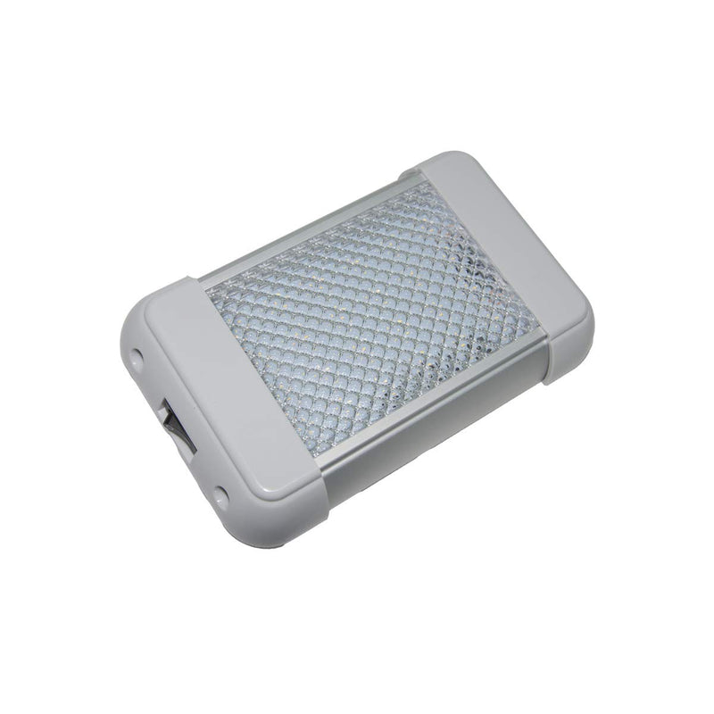 LED Dome Light 6.3" x 3.9" Compact-Size 6000K Cool-White Even Diffused Beam, High Light-Output Low Ampere Draw, 12V-24V DC, On/Off Rocker Switch for Boat, Truck, RV & Utility Vehicles, 1-Pack 6.3" x 3.9"