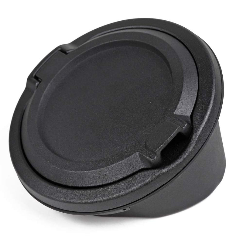 Savadicar Gas Cap Cover, Fuel Tank Door Compatible with 2018-2025 Jeep Wrangler JL JLU 4xe 2/4 Door, ABS + Aluminum Alloy Construction, Exterior Accessories, Black JL-Black
