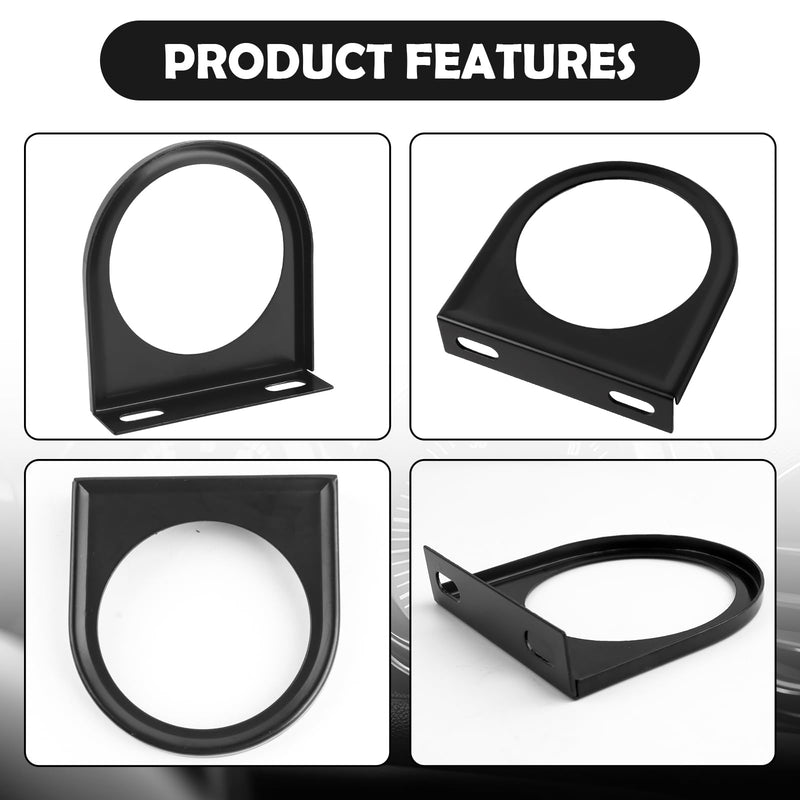 2-Inch Single Hole Gauge Mounting Panel,Durable Metal Gauges Pillar Mount Pod Holder with ID 2 Inches/52mm,Universal Gauge Bracket Holder for Auto,Truck Accessories