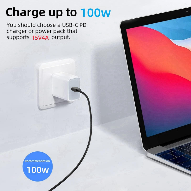 PD100W Surface to USB C Charging Cable Compatible with Surface Pro Laptop Microsoft Surface Pro 10/9/8/7+/7/6/5/4/3/X Windows Surface Go 6/5/4/3/2 Tablet Surface Book Support 65W/45W,2-Pack 6FT 2
