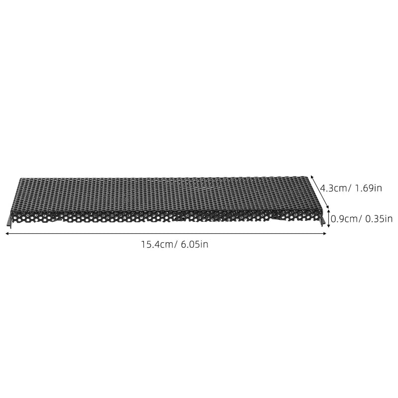 5pcs PC Tower Chassis Optical Drive Bay Cover with Black Alloy Hexagon Mesh and Sponge, Front Vent Grille Filler for Case Mod, Fits 6-Inch Bays