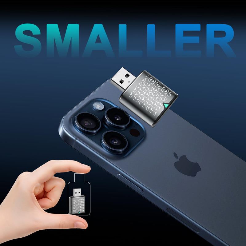Wireless Carplay Adapter for iPhone, Bluetooth Car Play Dongle | Carplay Wireless Adapter Compatible with iPhone iOS 10+, Stable & No Delay, Grey