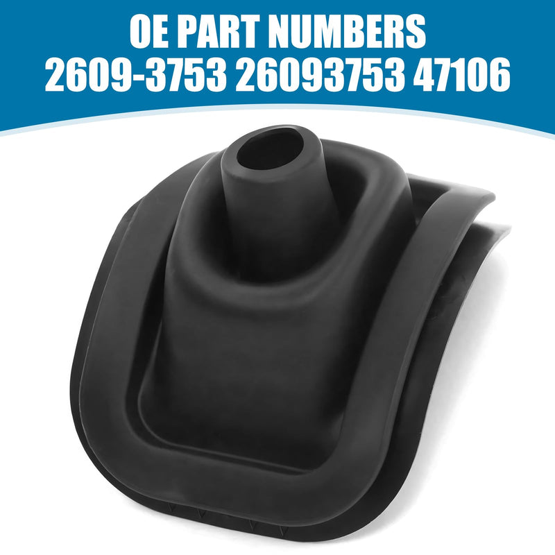 Car Manual Shifter Boot, Rubber Shifter Lever Handle Boot Seal, Shifter Boot Cover Replacement Accessories, OEM #26093753 47106 2609-3753, Compatible with Chevrolet Models (Black)