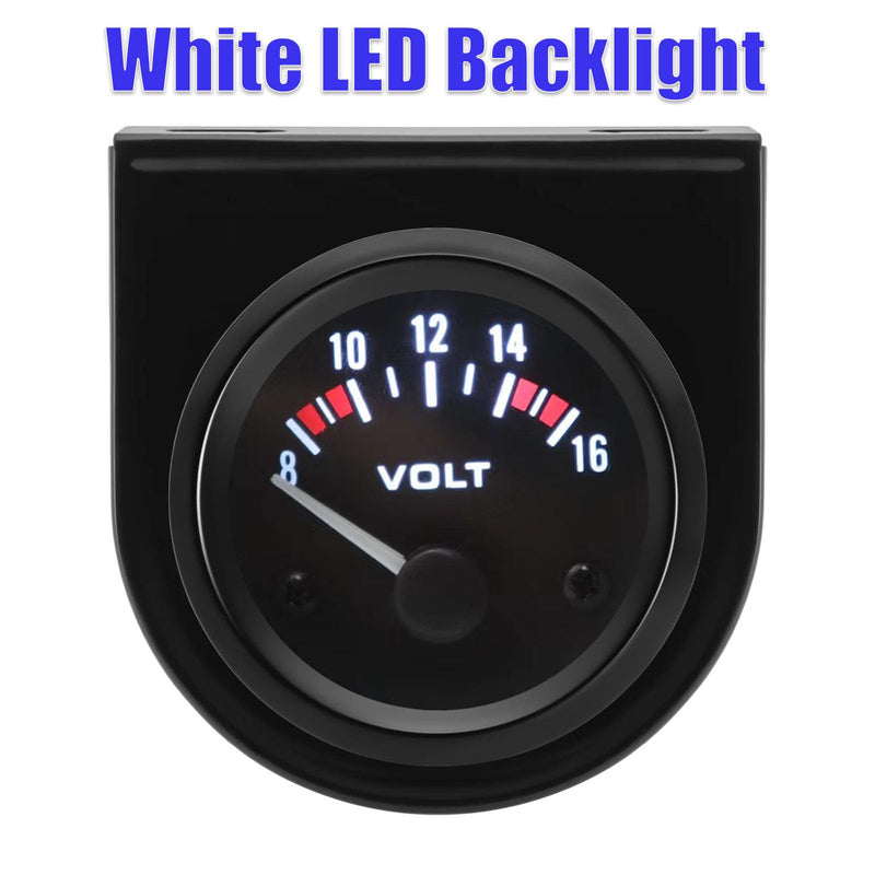 2"(52mm) DC12V Voltmeter Digital Volt Gauge Voltage Meter Kit 8-16V for Car Truck Vehicle Automotive