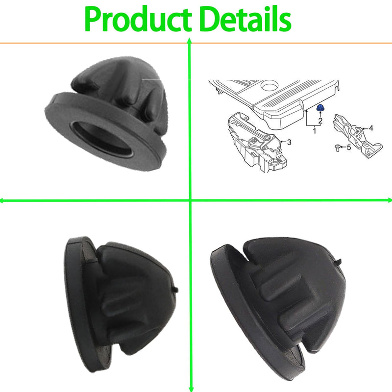4Pcs Engine Cover Trim Rubber Mount Grommet Bush Bump Stop11127614138 Compatible with BMW 1-8 Series,X1-X7,Mini,2003-2019