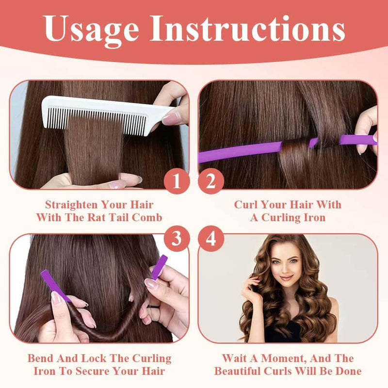 10 Pack Flexi Rods Curling Rods Heatless Curlers Foam Hair Rollers 2cm | large diameter bendy rollers for loose waves and long hair. Soft foam design for overnight curls, travel and home styling Purple 1 count (Pack of 10)