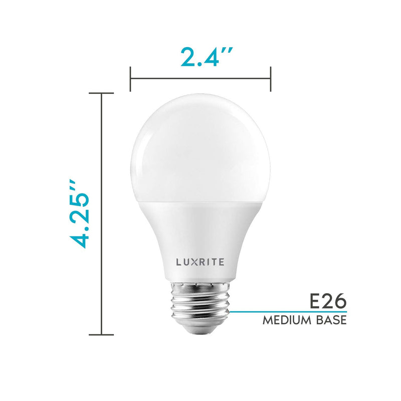 LUXRITE A19 LED Bulb 75W Equivalent, 1100 Lumens, 3000K Soft White, Dimmable Standard LED Light Bulbs 11W, Enclosed Fixture Rated, Energy Star, E26 Medium Base - Indoor and Outdoor (6 Pack) 3000k (Soft White) 6 Count (Pack of 1)