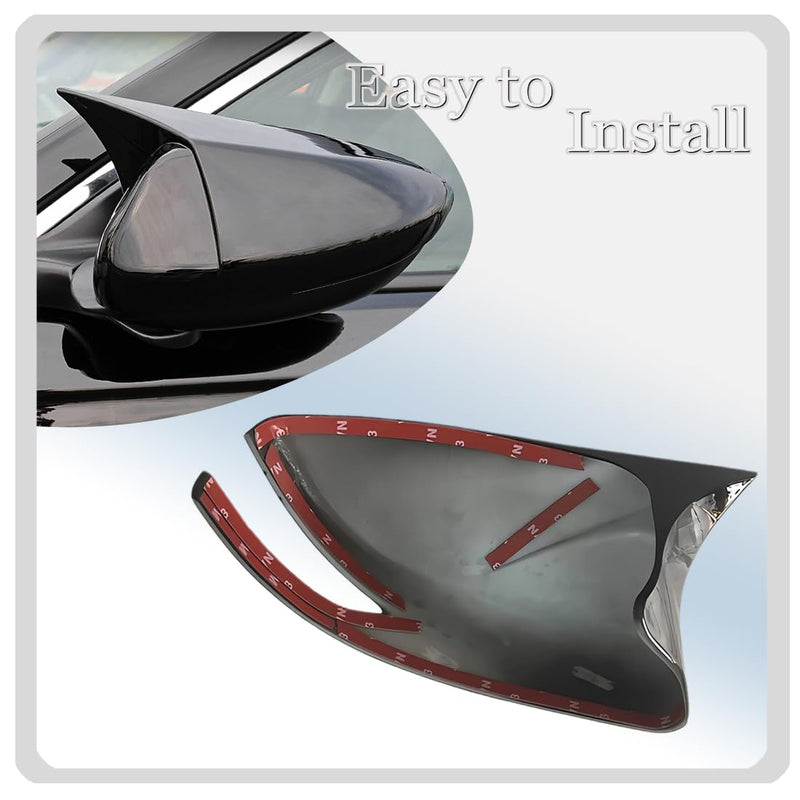 Rearview Mirror Cover,for KIA forte/K3/cerato 2014 2015 2016 2017 2018 Turn Signal housing,Sports Rear View Mirror Cover Accessories -Bright Black bright black For forte 2014-2018(With Turn Signal)