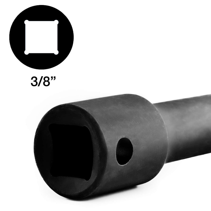 NEIKO 00234A 3/8-Inch-Drive Impact Extension-Bar Set, Made with CrV Steel, 3-Inch, 5-Inch, and 10-Inch Sizes, 3-Piece Set 3/8" DR 3 Piece, (3", 5", 10")