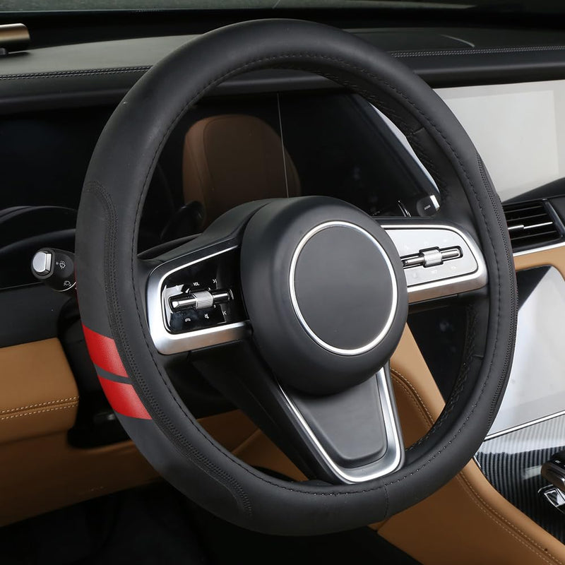 Microfiber Leather Steering Wheel Cover Compatible with Dodge Challenger Charger Durango Avenger Ram COVER-fit-hond