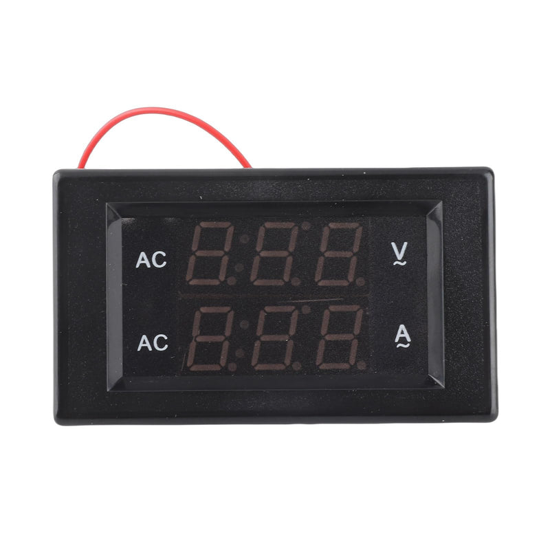 Digital Voltmeter with LED Red and Green Display - 2-in-1 AC Voltage and Amp Meter for 60-500V AC, 0-50A Panel Meter for Voltage and Current Testing