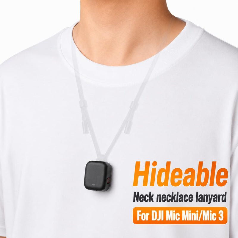 Magnetic Lanyard Compatible with DJI Mic Mini | Lanyard Neck Strap for Dji Mic, Hands-Free Wearing Accessory, Hidden Microphone Necklace Lanyard, for Vlog, Interview, Live