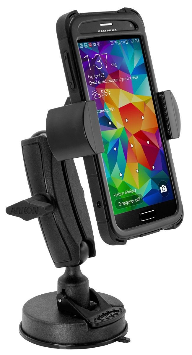 ARKON RoadVise Car Mount Holder for iPhone XS Max XS XR X 8 Galaxy S10 S9 Note 9 8 Retail Black (RV180)