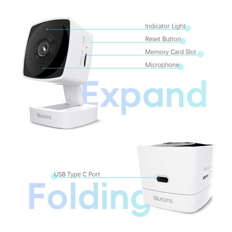 blurams 2K Security Camera Bundle 3-Pack, Indoor Camera and PTZ Pet Camera w/Motion Tracking, 2-Way Audio, IR Night Vision, Siren, Compatible with Alexa