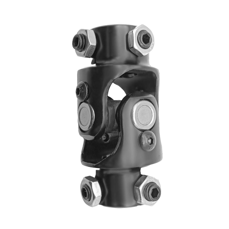 U Joint 3/4" DD x 3/4" DD Black Universal Steering Shaft Coupler with 3/4" DD x 3/4" DD Column 1