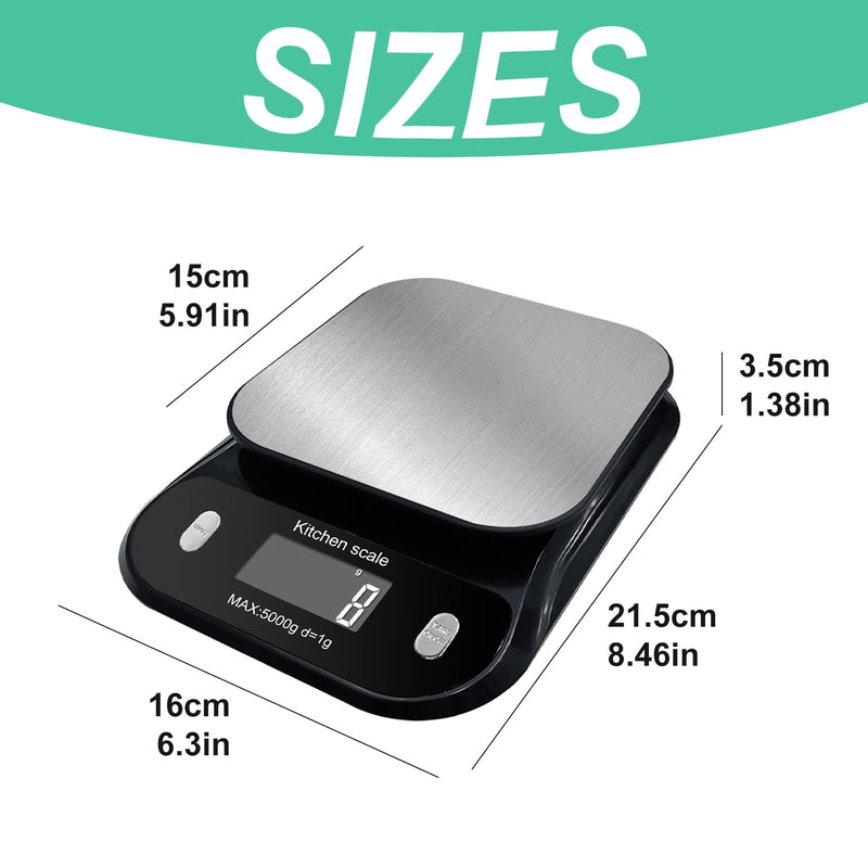 MAUJOY Clear and Loud North American Accent Talking Digital Kitchen Scale, Large Screen, Large Numbers, Accurate Weighing, Suitable for Visually impaired and Elderly People