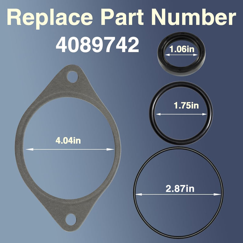 New Vacuum Pump Power Steering Seal Kit Compatible with Dodge Ram Cummins 5.9L Diesel Engine Replace#: 4089742