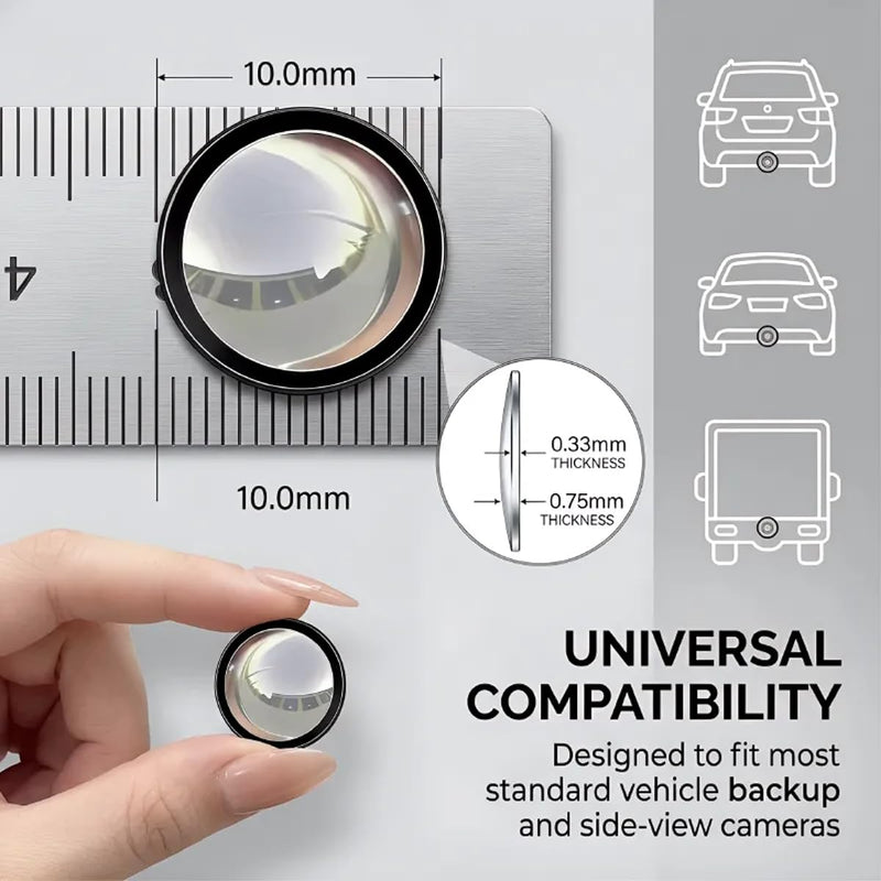 2-Pack Car Camera Lens Protector, 9H Hardness Backup Camera Protective Sticker, High Transparency Anti-Scratch Waterproof Cover for Reversing Cameras, Easy Adhesive Installation