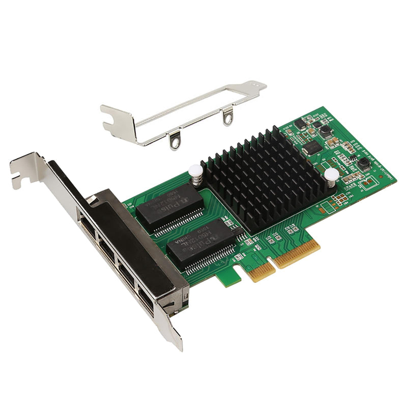4-Port Gigabit Ethernet Converged Network Adapter (NIC) with Intel I350 Chip | Ethernet PCI Express NIC Network Card | Quad Copper RJ45 Ports | PCI Express 2.1 X4 | Compare to Intel I350-T4