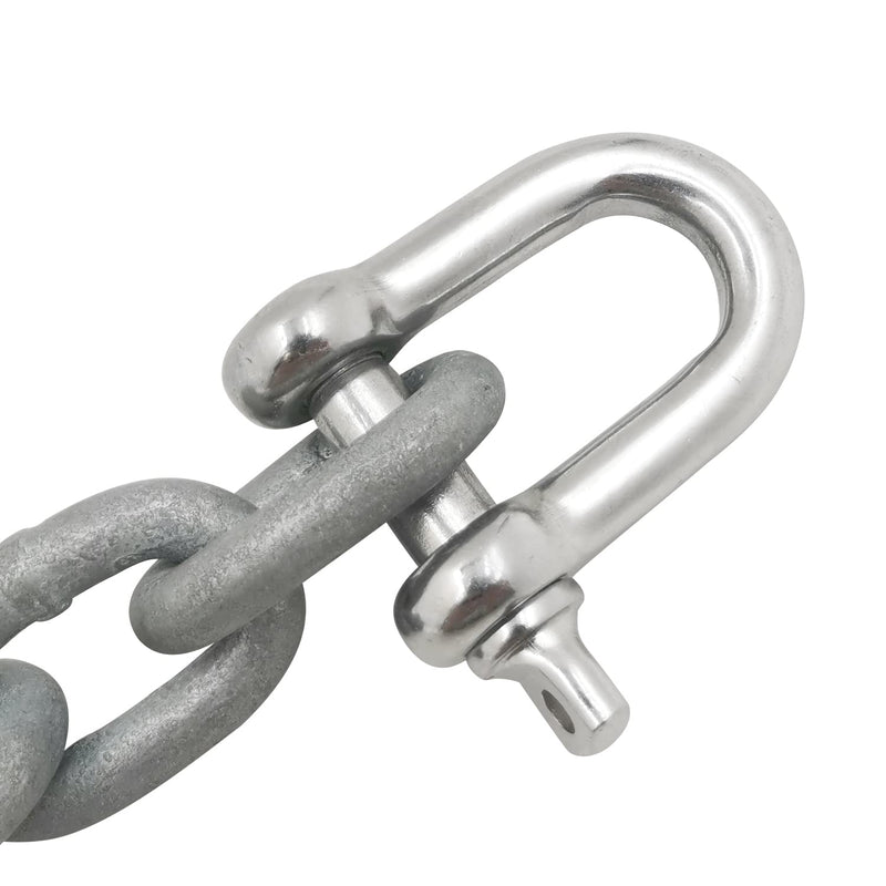 SHENGHUISS D Shackle Stainless Steel 316 Marine Hardware Boat Anchor D Ring Forged Shackle 1/2 inch 2 Pack