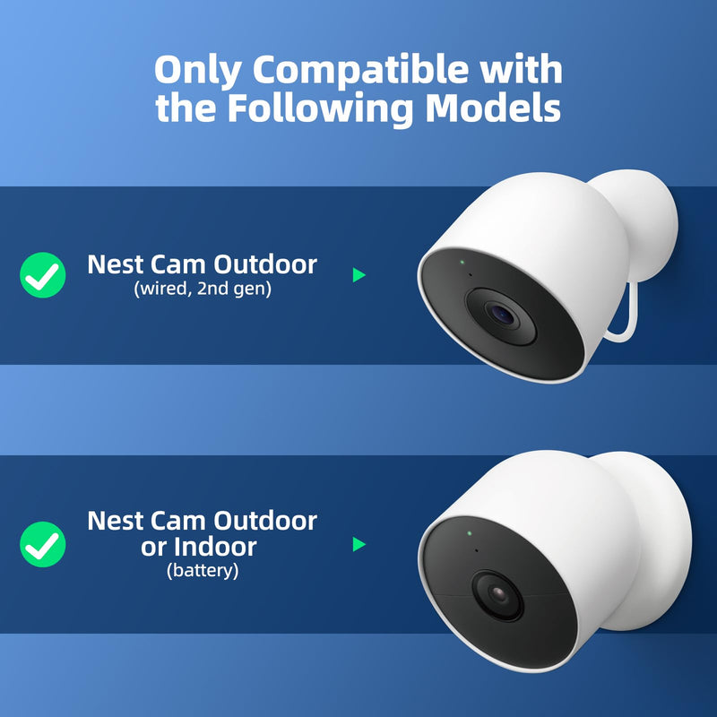 Magnetic Wall Mount/Desk Stand for Google Nest Cam Outdoor/Indoor (Battery) | for Nest Cam Outdoor (wired, 2nd gen), Vertical 90° Downward View, Four Ways to Use