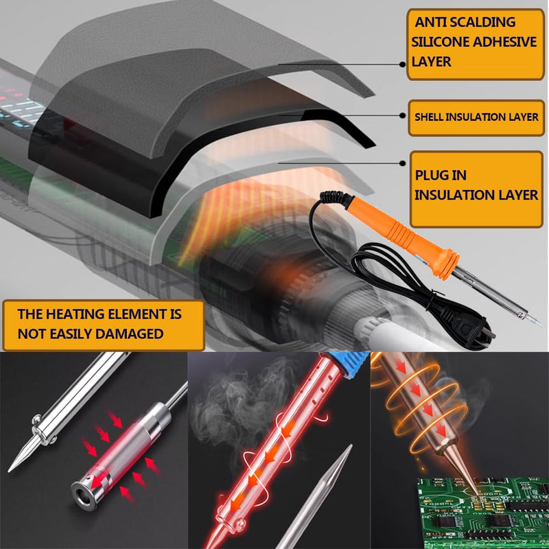 LEATBUY Network Tool Set CAT5 CAT6 Crimp Tool Kit RJ45 Crimping Tool Net Crimper Connectors, Strippers Lan Cable Tester, Ethernet Wire Punch Down Cutter (ORANGE) Orange