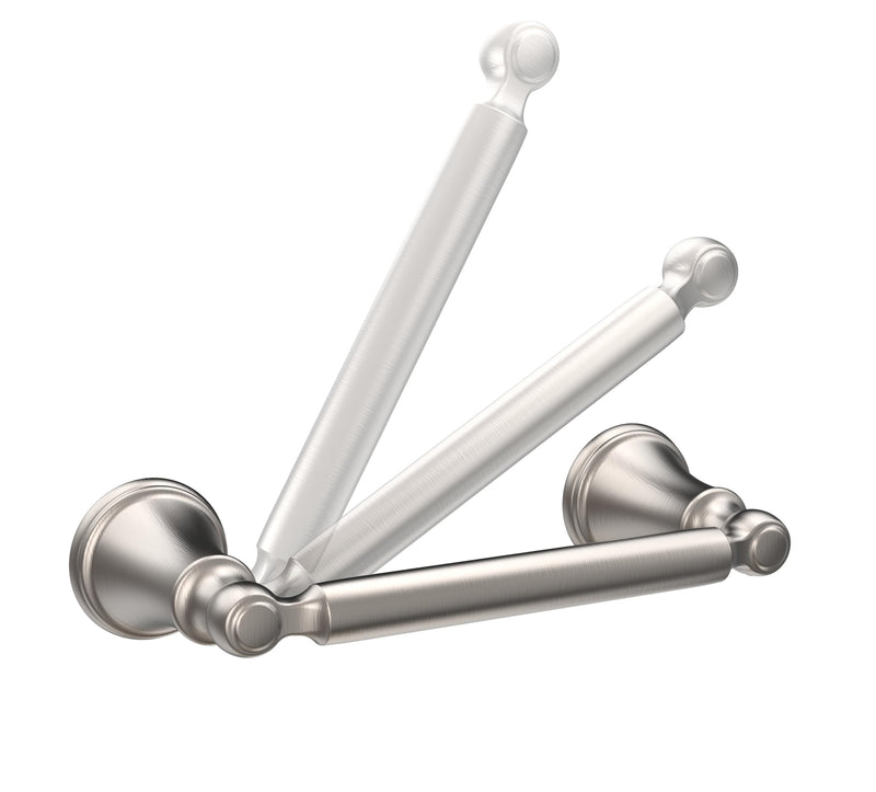 Delta Woodhurst (1-Pack) Toilet Paper Holder Brilliance Stainless Steel Tissue Roll Holder for Bathroom Organization and Storage Pivoting Toilet Tissue Holder Wall Bathroom Accessories 73250-SS (Pack of 1)